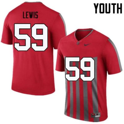 Youth Ohio State Buckeyes #59 Tyquan Lewis Throwback Nike NCAA College Football Jersey Top Quality BBZ4744KM